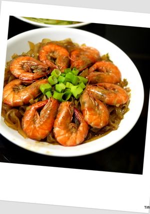 鮮蝦寬粉煲 的食譜成品照片