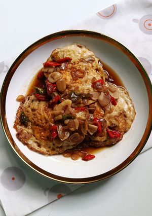 Foto resep Telur Ceplok Saus Tiram