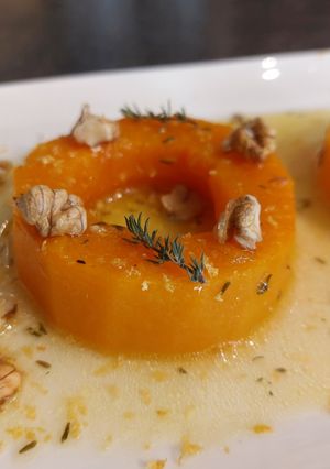 Une photo de Fondant de butternut au thym miel citron