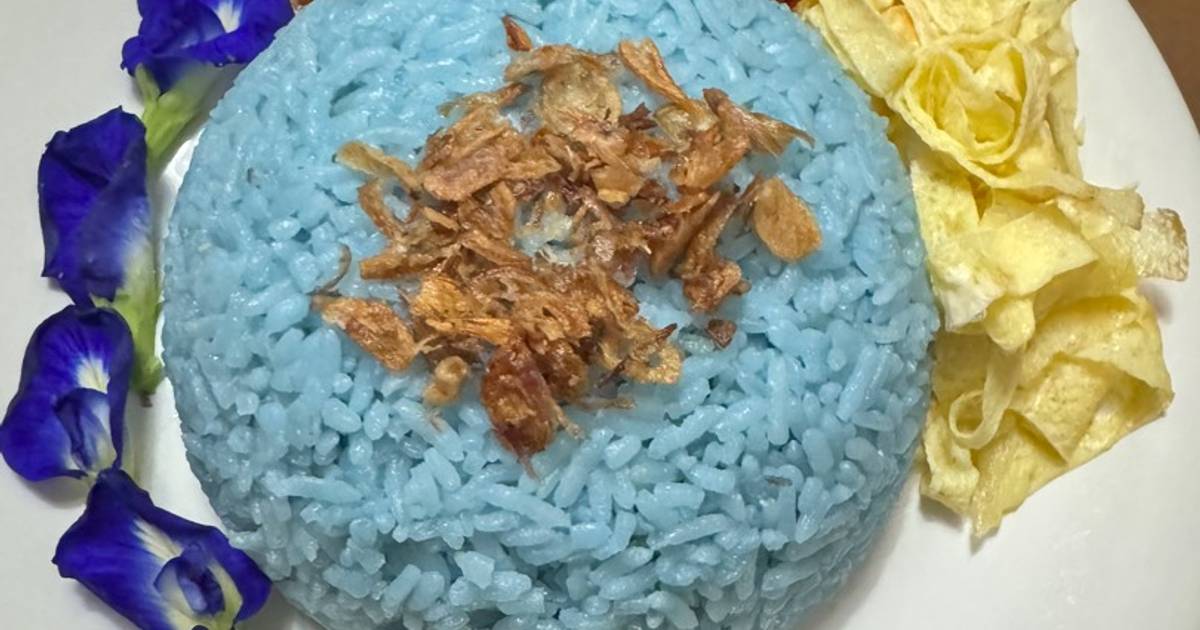 Resep Nasi Uduk Bunga Telang Favorit Bunda