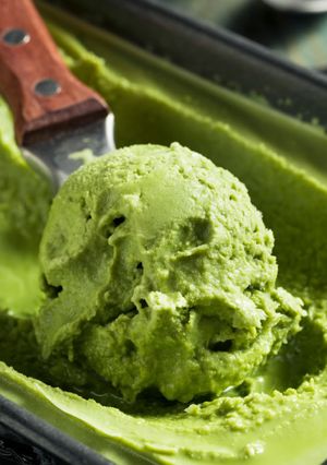Una foto de Helado té matcha
