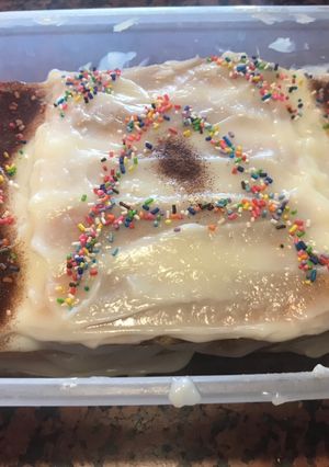 Una foto de Postre de vainillas con leche y maicena