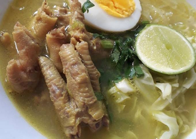 Langkah Mudah Membuat Soto Lamongan ceker, Laziss