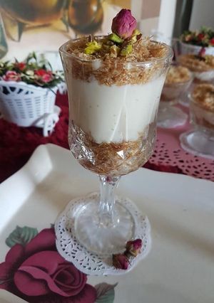 صورة لوصفة كاسات كنافة باردة 🌺