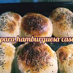 Una foto de Pan para hamburguesa casero