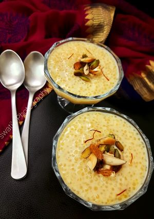 A picture of Sago/Sabudana Kheer.