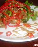 Тёплый салат из говядины в тайском стиле.!Вкусно,сытно и красиво