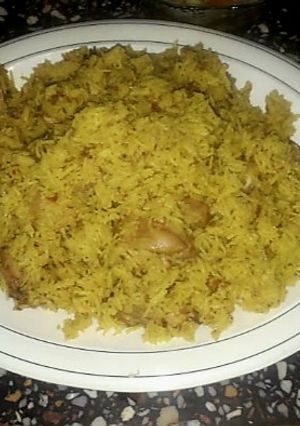 A picture of Simple chicken biryani.