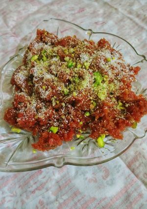 A picture of Gajar ka halwa.