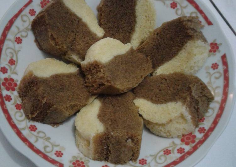 Cara Gampang Membuat Bolu kukus lapis coffemix Anti Gagal