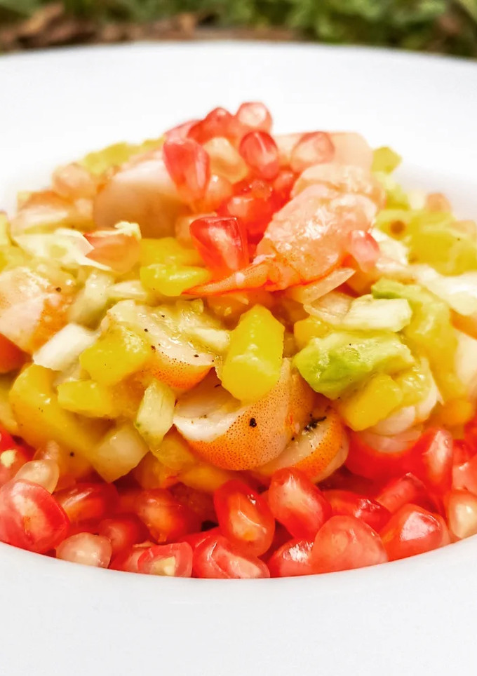 Una foto de Tartar de langostinos