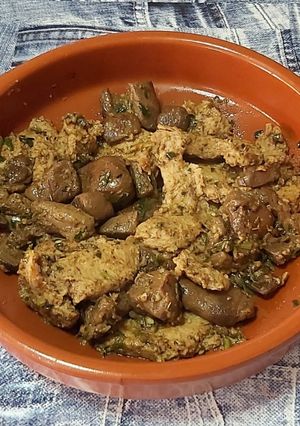 Una foto de Escalopines vegetales con boletus