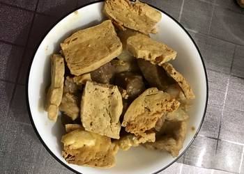 How to Recipe Appetizing Pineapple pork with crispy tofu