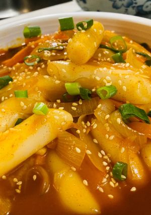 彌生家簡易版韓式辣炒年糕 的食譜成品照片