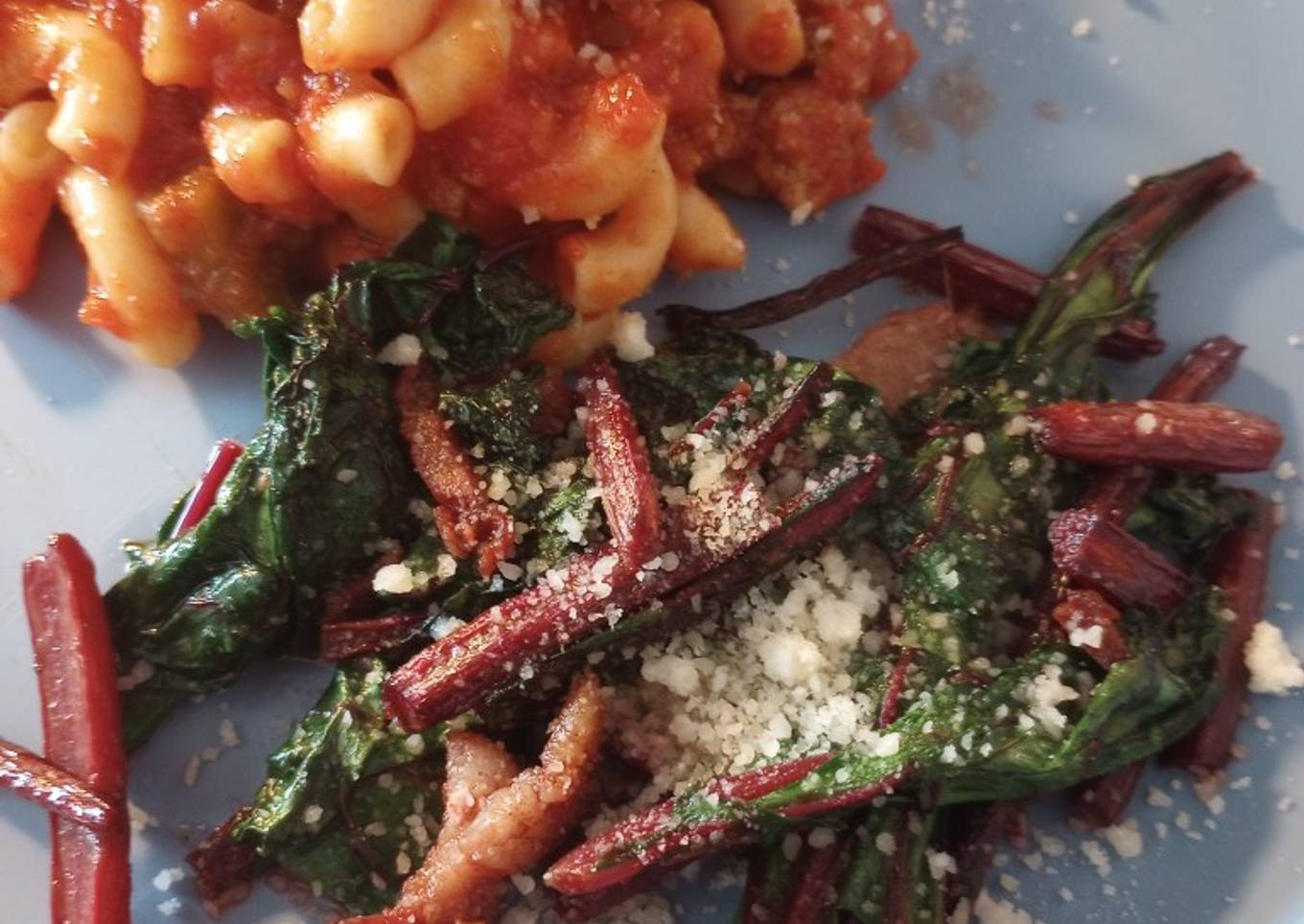 Warm Beet Top Salad