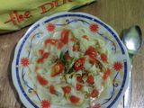 miepisapuku praktis (mie pipih sawi putih kuah)