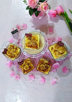 صورة لوصفة تحلية الكراميل والموز 🍮🍌