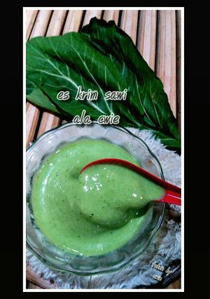 Foto resep es krim sawi like avocado taste