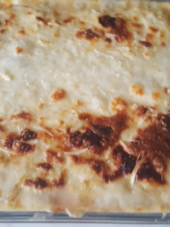 Una foto de Musaka con bechamel de calabacín