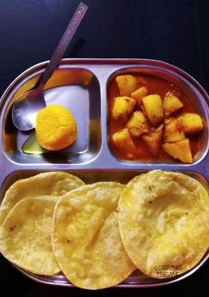 A picture of Railway potato curry.