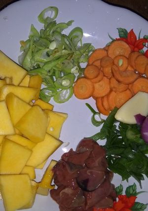 Foto resep MPASI 6bulan Baby Sky hati ayam Labu kuning💛