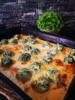 Una foto de MALFATTIS DE ESPINACA Y RICOTTA RELLENOS ♥️