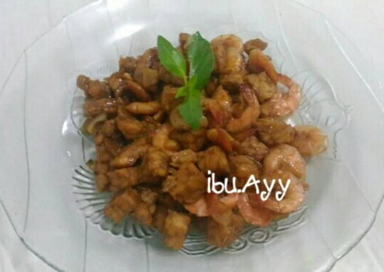 Cara Gampang memasak Udang Tempe Saus Tiram Simpel Anti Gagal