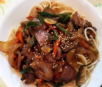 New Recipe Sauted Pork liver onion and chili over pasta  Restaurant Style