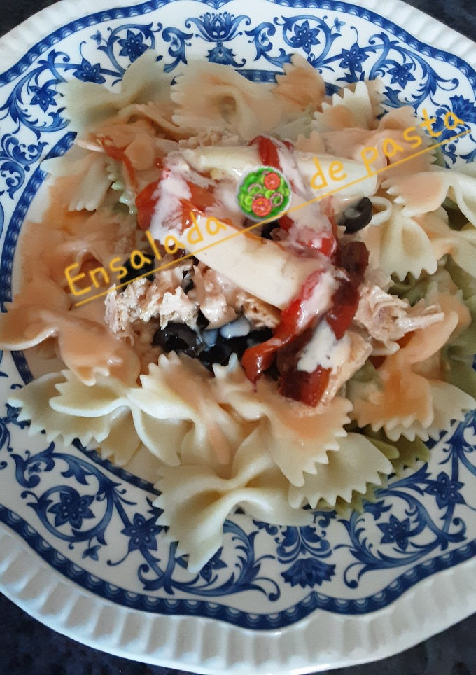 Una foto de Ensalada🥗 de pasta templada
