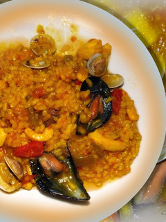 Una foto de Arroz meloso con marisco