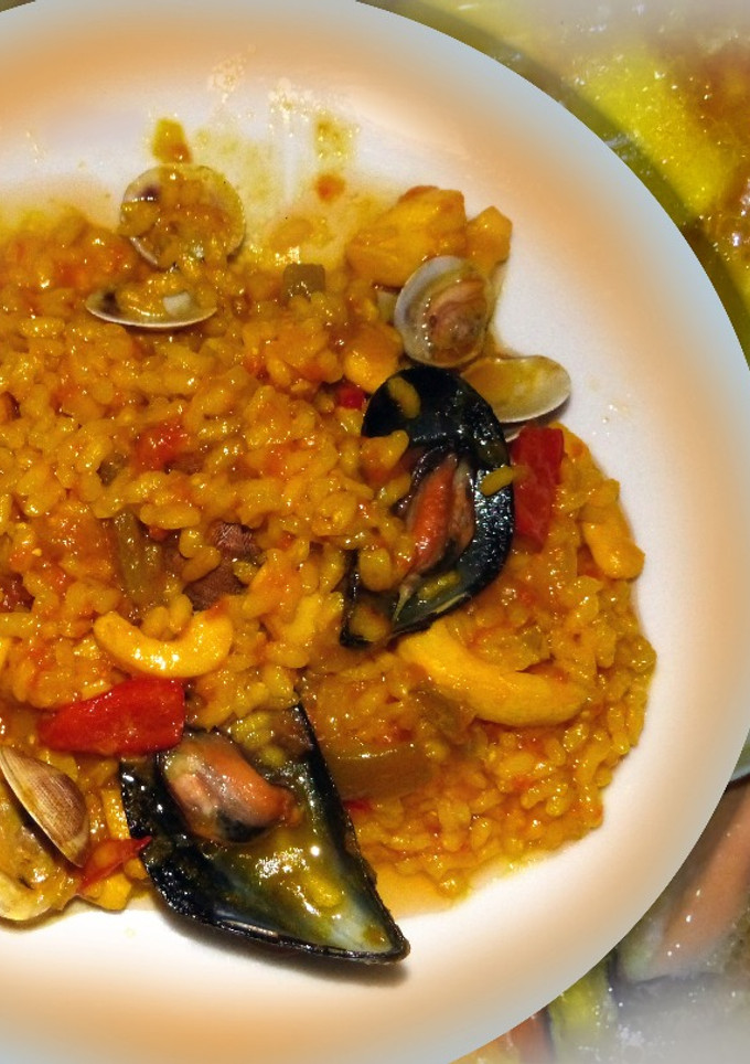 Una foto de Arroz meloso con marisco