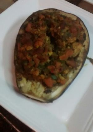 Una foto de Berenjenas rellenas estilo medio oriente. Apto DMA #F3