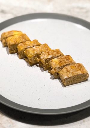 A picture of Tamagoyaki Japanese Omelette.