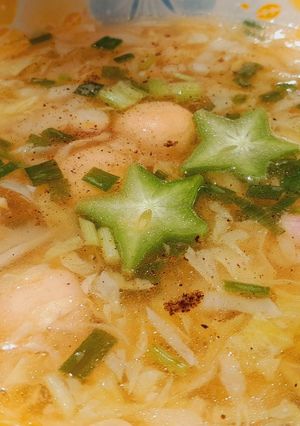 Hình của món Canh bắp cải nấu khế chua.