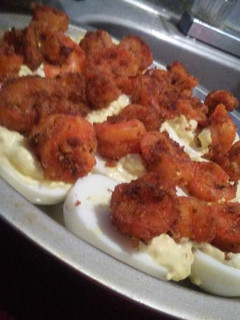A picture of Shrimp Deviled Eggs.
