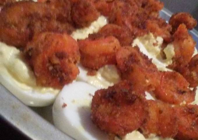 Steps to Prepare Homemade Shrimp Deviled Eggs