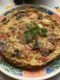 Tortilla de papas y champiñones