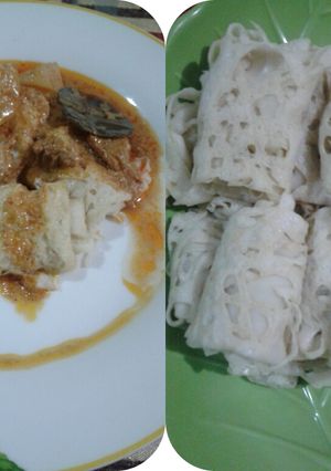 Foto resep Roti Jala kuah Kari Daging Sapi