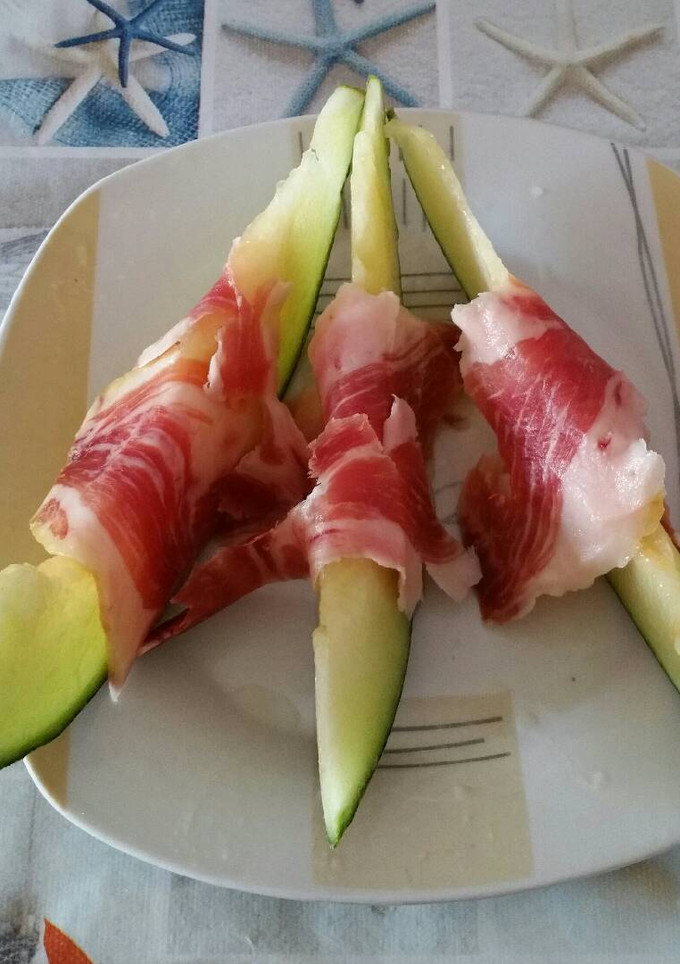 Una foto de Melón con jamón