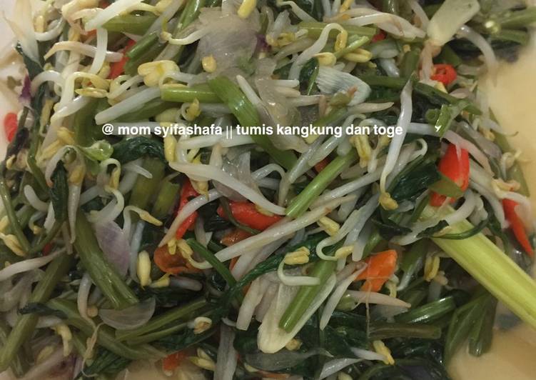 Tumis kangkung dan toge