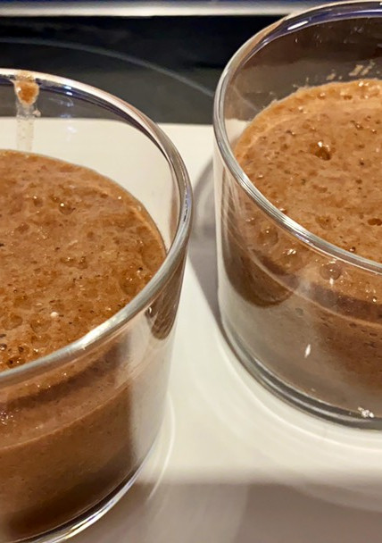 Una foto de Mousse de chocolate