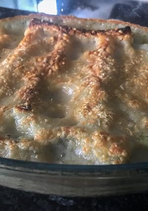Foto principal de Canelones de espinacas, queso, jamón cocido, setas y piñones