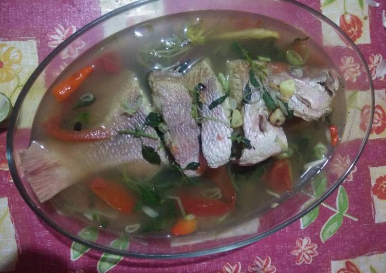 Resep Sup ikan kakap merah anti ribet, Lezat Sekali