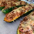 Calabacín gratinado relleno de carne
