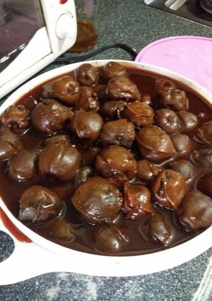 Una foto de Jocotes en miel
