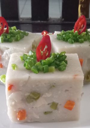 Foto resep Talam Talas Mix Ayam Sayur
