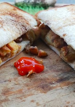 Foto resep Roti isi kentang goreng kenyang