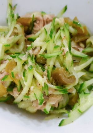 清爽鮪魚黃瓜沙拉 的食譜成品照片