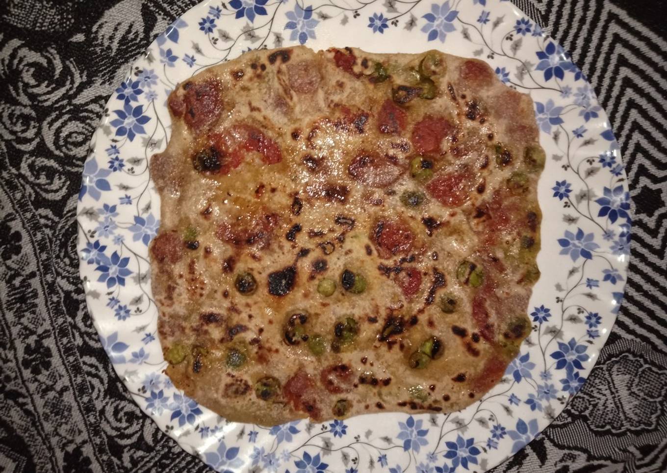 Potato carrot and peas Paratha