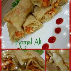 A picture of Chicken tikka cheese Roll.